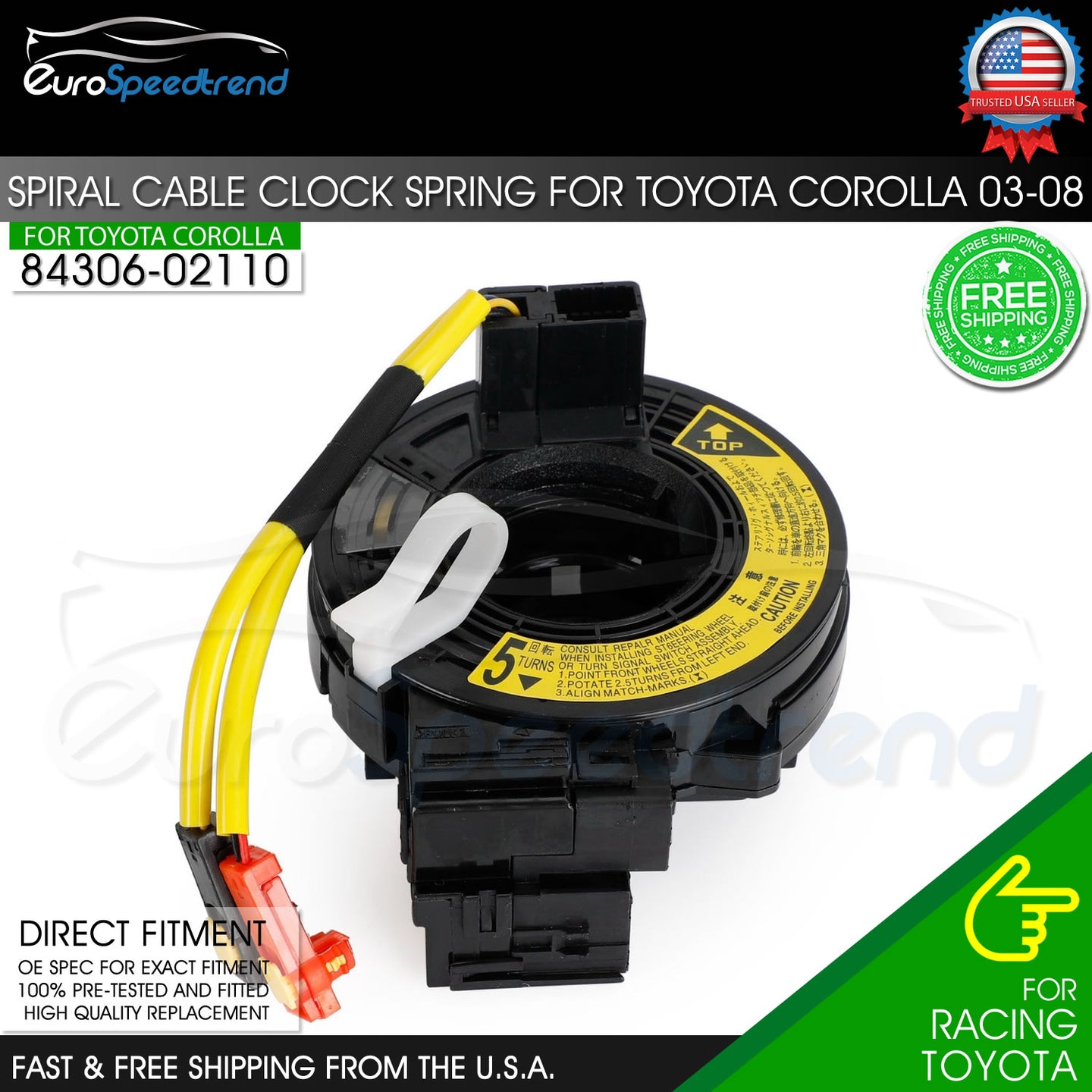 Spiral Cable Clock Spring Fit Toyota Corolla 2003 2004 2005 2006 2008 8430602110