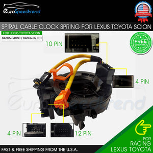 Clock Spring fit Toyota Tundra Sequoia 08-12 Matrix 09-13 Scion TC 8430604080