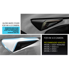 Load image into Gallery viewer, HW4.0 Gloss White Side Camera Trim Cover for Tesla Model 3 Y S X Accessories
