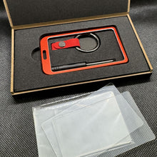 Load image into Gallery viewer, Aluminum Red Key Card Holder Protector Key Ring Accessories Tesla Model 3 Y S X
