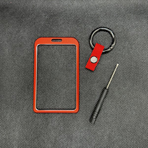 Aluminum Red Key Card Holder Protector Key Ring Accessories Tesla Model 3 Y S X