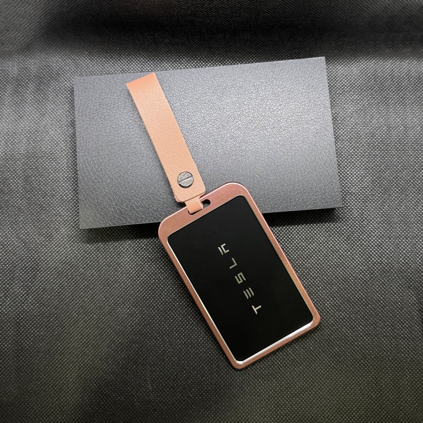 Pink Aluminum Key Card Holder & Protector Strap Accessories Tesla Model 3 Y S X