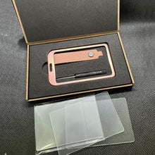 Load image into Gallery viewer, Pink Aluminum Key Card Holder &amp; Protector Strap Accessories Tesla Model 3 Y S X
