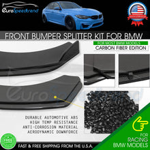 Load image into Gallery viewer, For BMW Carbon Fiber Look Front Lip Splitter Bumper Kit F80 F82 F83 F32 F33 F36
