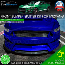 Load image into Gallery viewer, Carbon Fiber Look Front Bumper Lip Spoiler Splitter Ford Mustang Kit Accessories
