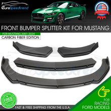 Load image into Gallery viewer, Carbon Fiber Look Front Bumper Lip Spoiler Splitter Ford Mustang Kit Accessories
