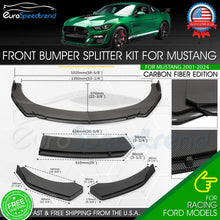 Load image into Gallery viewer, Carbon Fiber Look Front Bumper Lip Spoiler Splitter Ford Mustang Kit Accessories
