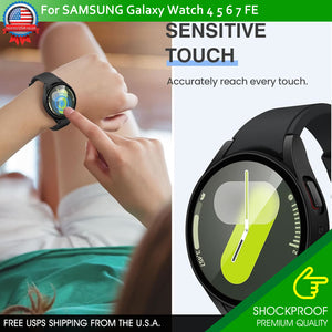 Samsung Galaxy Watch 40/44 4 5 6 7 FE Full Protector Tempered Glass Screen Cover