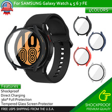 Load image into Gallery viewer, Samsung Galaxy Watch 40/44 4 5 6 7 FE Full Protector Tempered Glass Screen Cover
