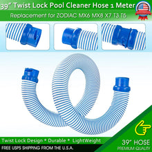 Load image into Gallery viewer, Twist Lock Hose For Zodiac Swimming Pool Cleaner MX6 MX8 X7 T3 T5 Baracuda 39&quot;
